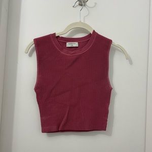 Aritzia Babaton Sculpt Knit Racer Cropped Tank